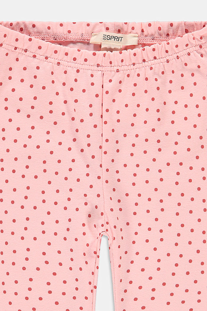 Legging à imprimé pois, en coton biologique, PASTEL PINK, detail image number 2