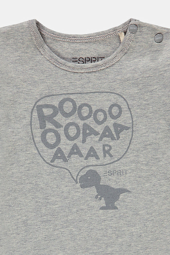 Camiseta de manga larga con estampado, algodón ecológico, MEDIUM GREY, detail image number 2