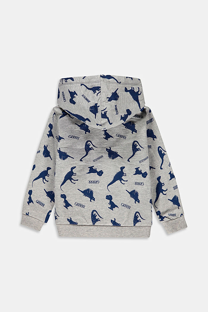 Printed, zip-up hoodie, organic cotton