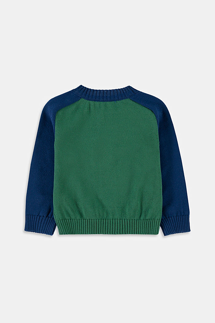 Colour block jumper made of cotton