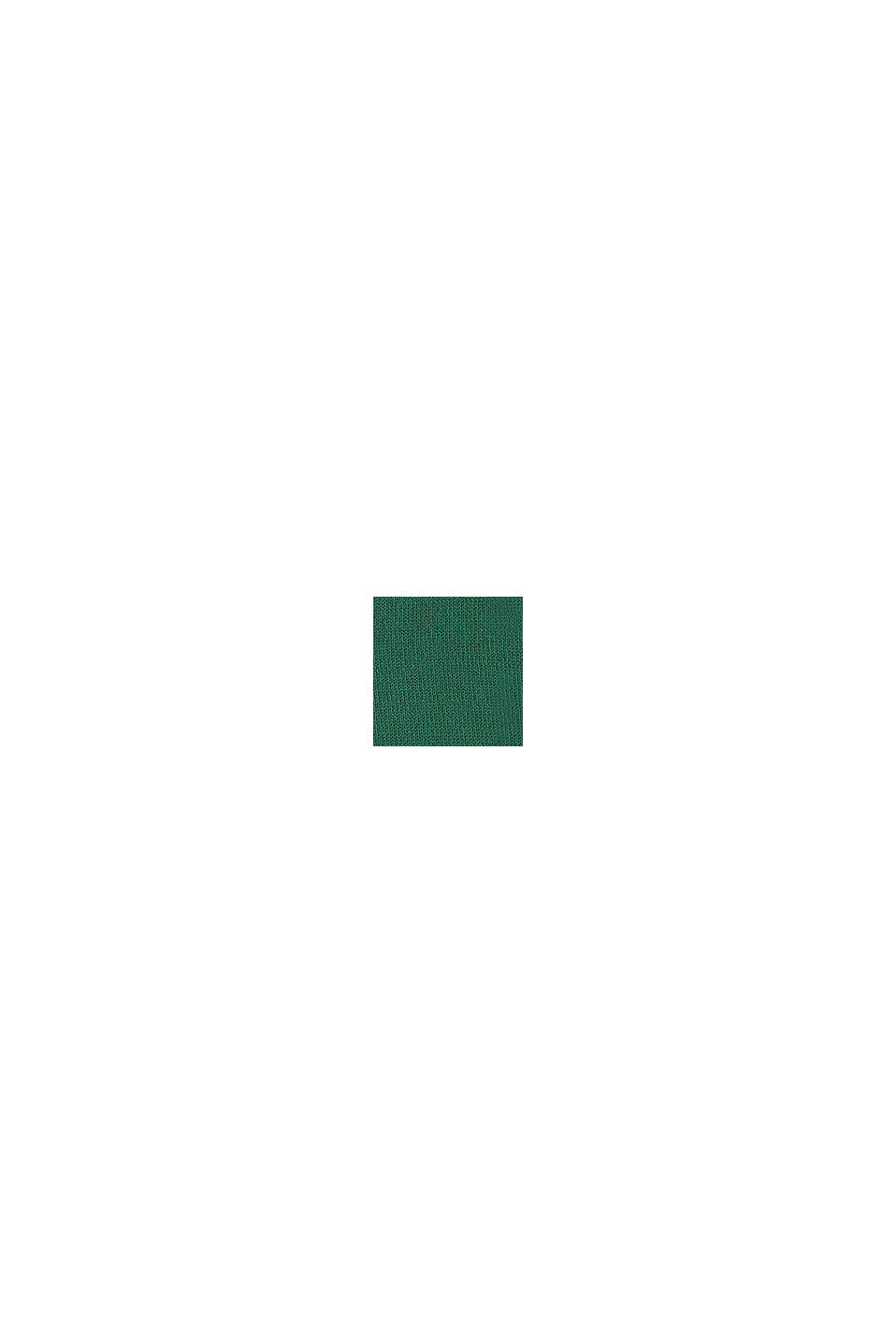 Pull-over color block en coton, BOTTLE GREEN, swatch