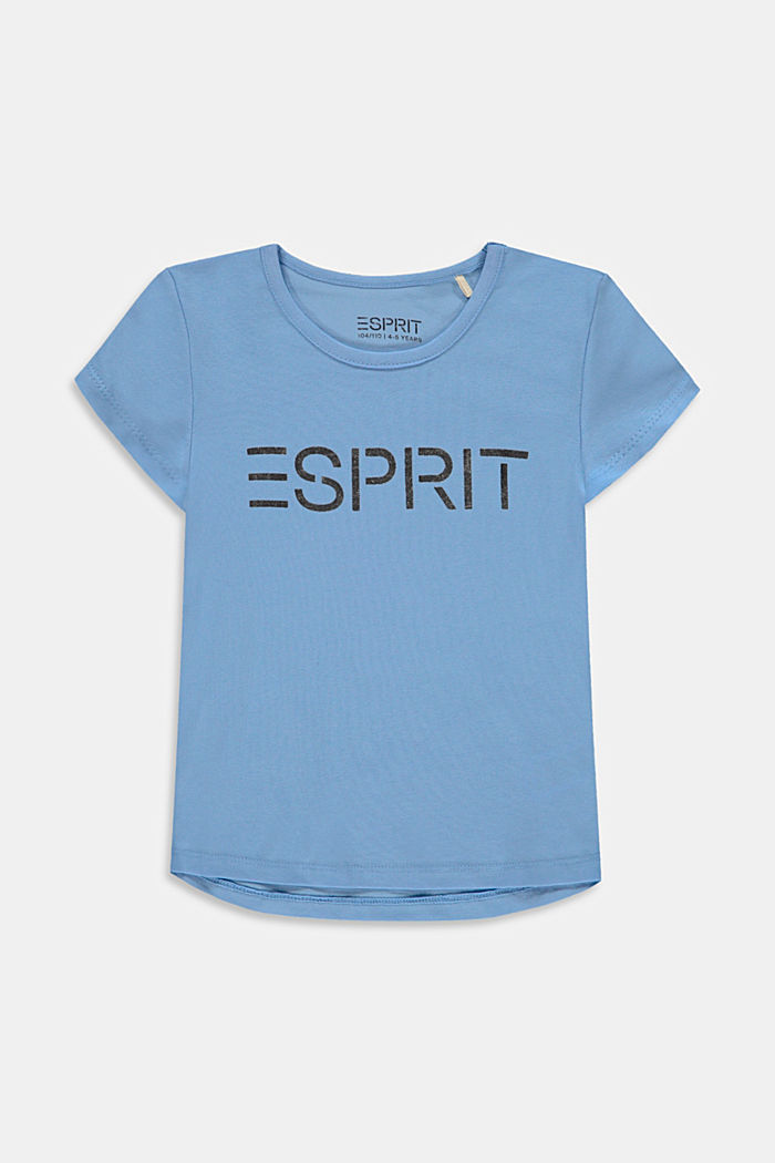 T-shirt stretch à imprimé logo brillant, BRIGHT BLUE, detail image number 0