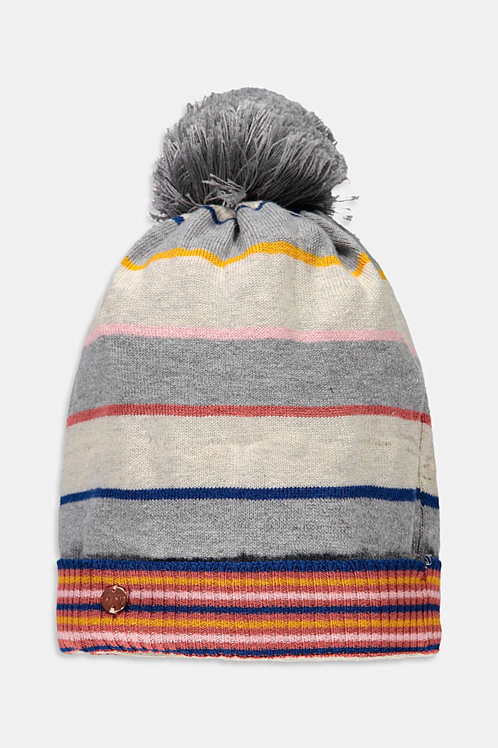 Dzianinowa czapka z polarem z mieszanki bawełnianej