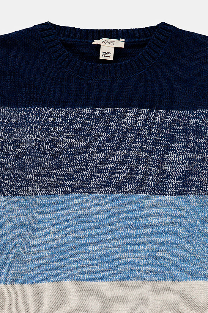 Jersey con rayas anchas, mezcla de algodón, BLUE, detail image number 2