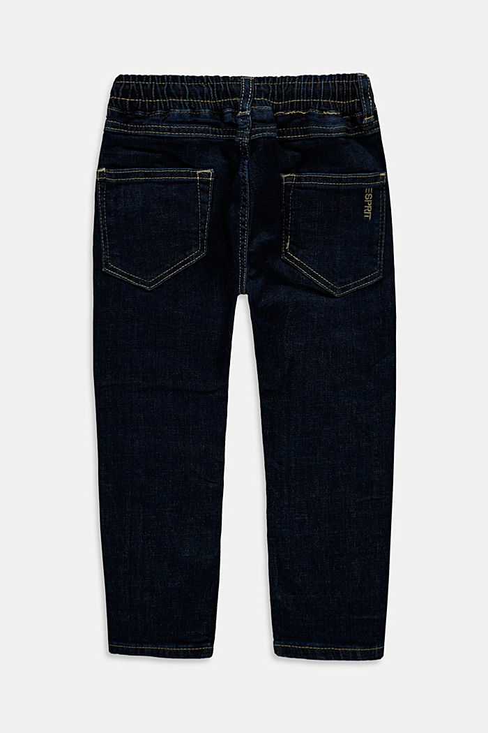 Stretch cotton jeans with an elasticated waistband
