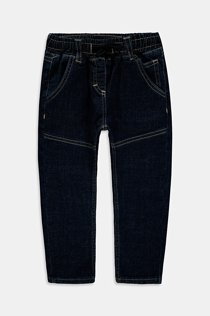 Jeans stretch con cintura elastica in cotone