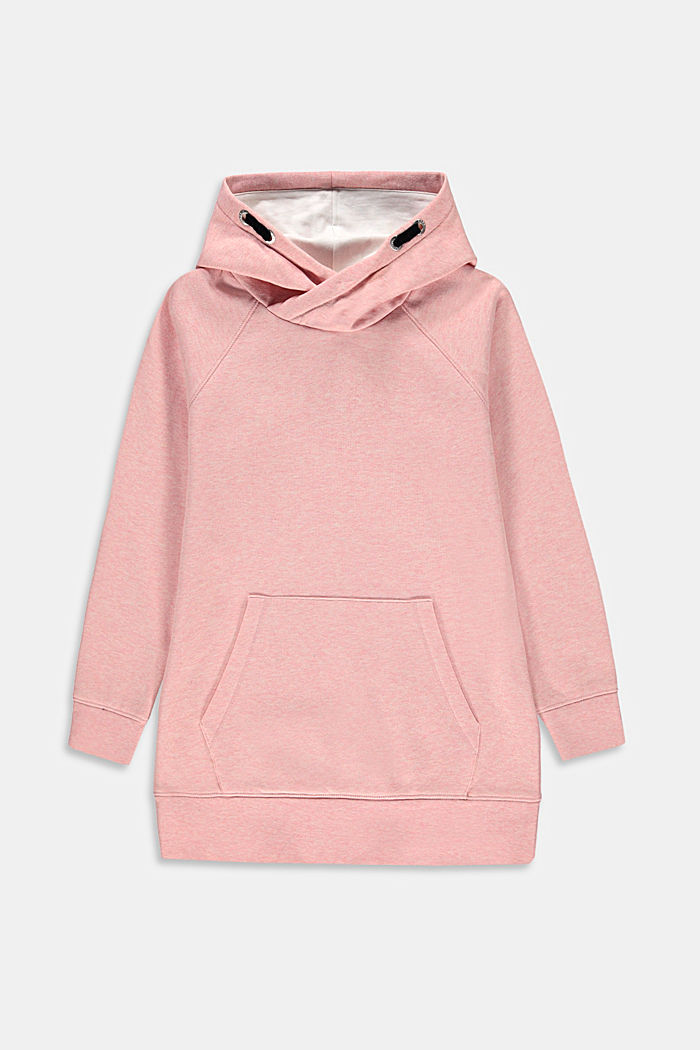 Recycled: hoodie with a melange finish