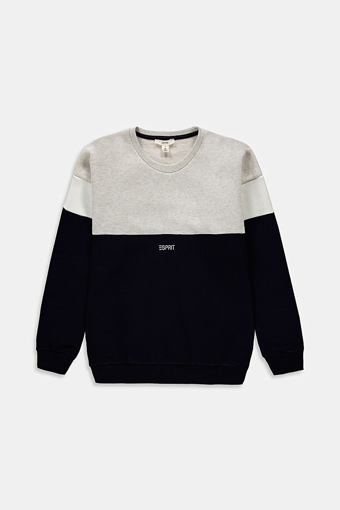Colour block sweatshirt in 100% cotton
