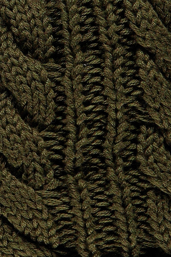 Strickmütze mit Pompom, KHAKI GREEN, detail image number 1