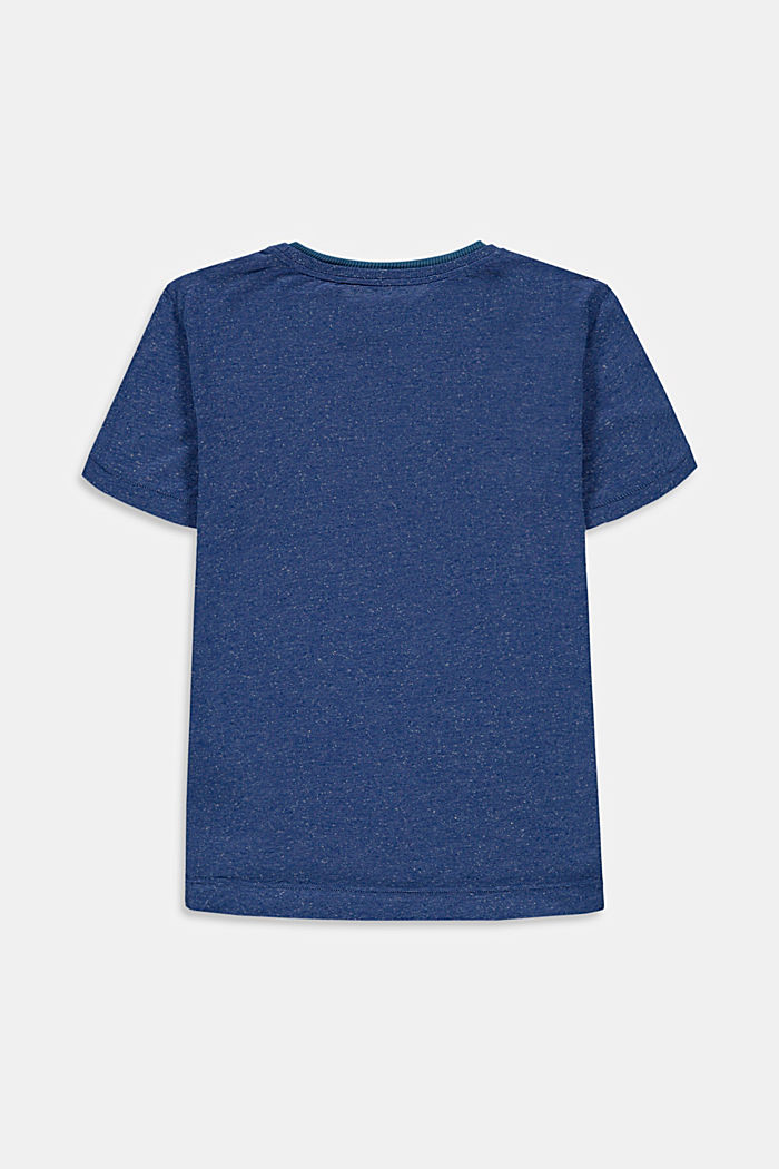 T-shirt à double col en coton, BLUE, detail image number 1