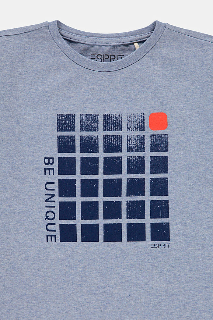 Reciclada: camiseta de algodón con estampado, PASTEL BLUE, detail image number 2