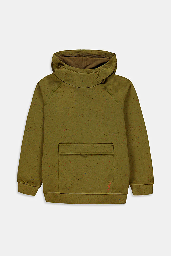 100% cotton hoodie with a flap pocket
