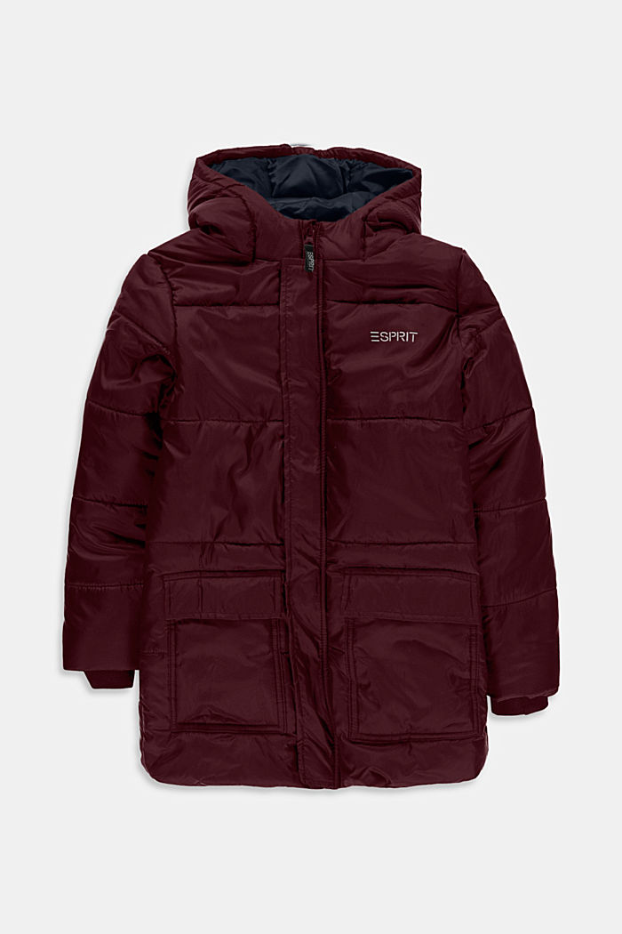 Jackets outdoor woven, BORDEAUX RED, overview