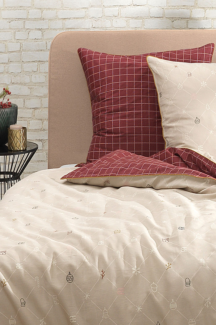 Bettwäsche aus 100% Baumwoll-Satin, RED, detail image number 1