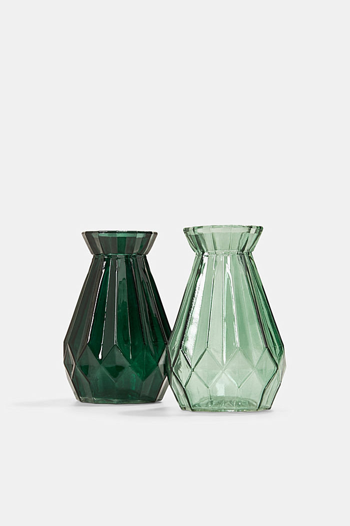 Set de 2 vasos de cristal pequeños, GREEN, detail image number 0