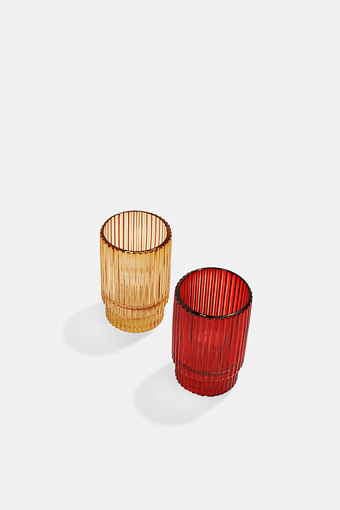 Set de 2 vasos para velas de colores, RED, detail image number 3