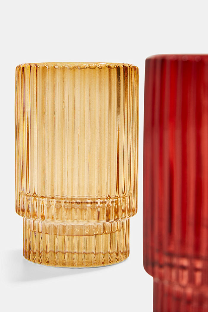 Lot de 2 verres à bougie colorés, RED, detail image number 1