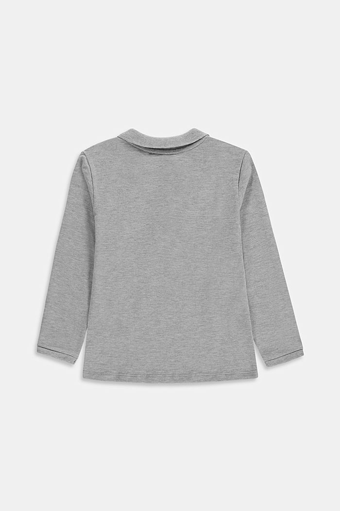 Long sleeved piqué polo shirt, 100% cotton