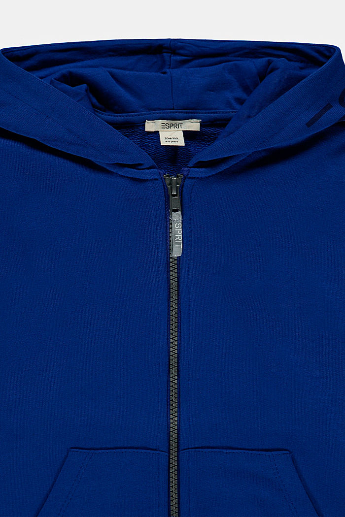 Sweat à capuche et imprimé logo, 100 % coton, BRIGHT BLUE, detail image number 2