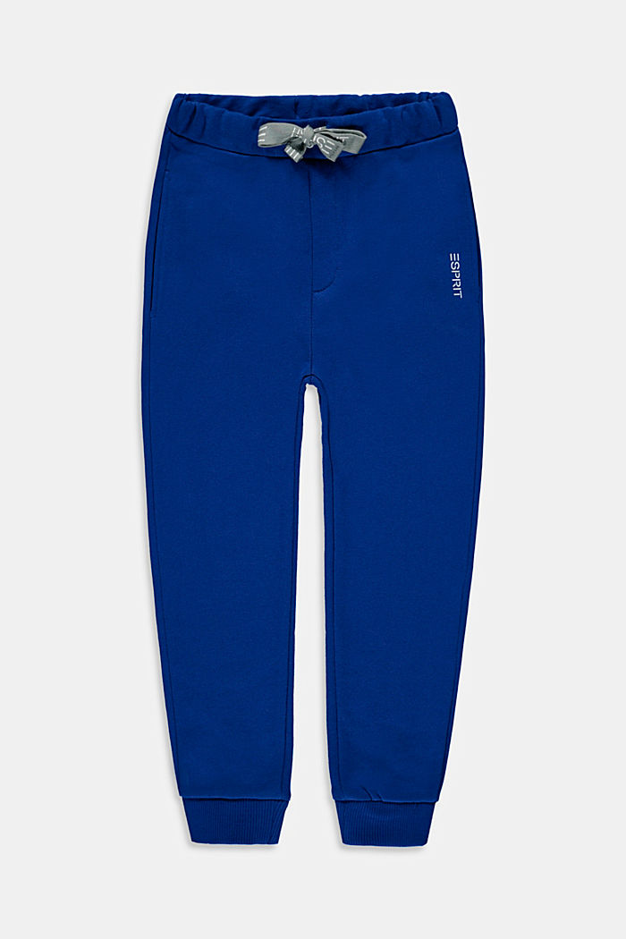 Pantalón de felpa en 100% algodón, BRIGHT BLUE, overview