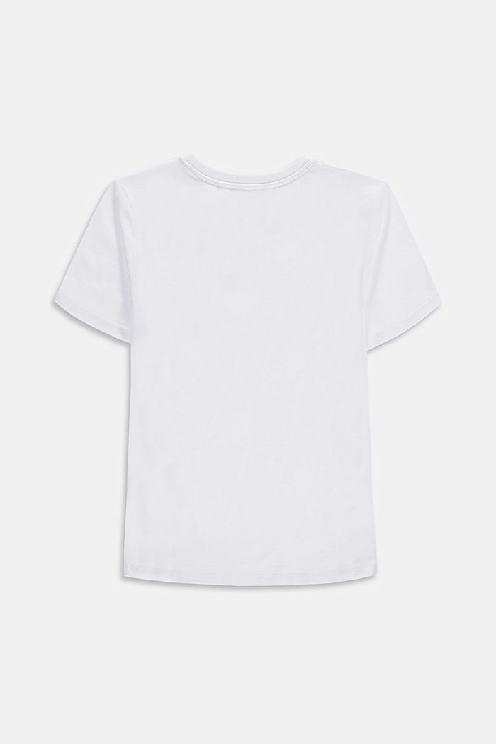 Logo-T-Shirt aus 100% Baumwolle, WHITE, detail image number 1
