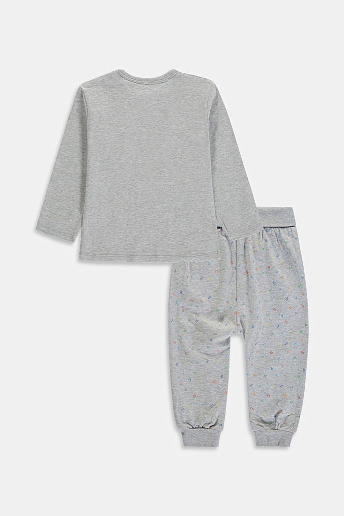 Komplet: bluzka i spodnie, bawełna ekologiczna, LIGHT GREY, detail image number 1