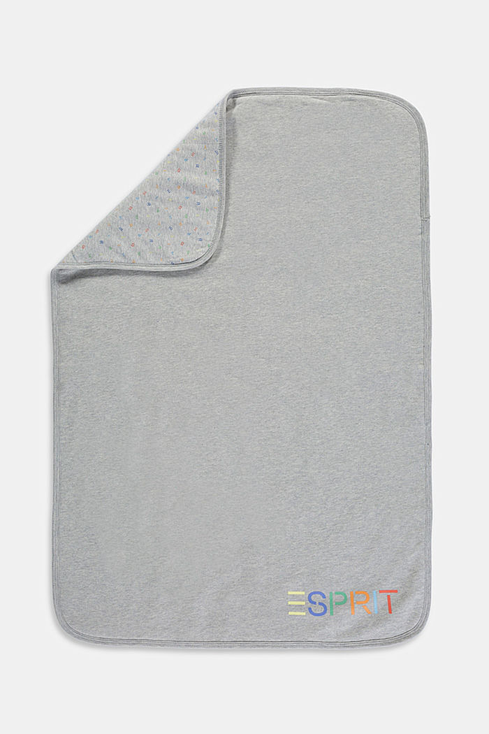 Organic cotton baby blanket, LIGHT GREY, overview