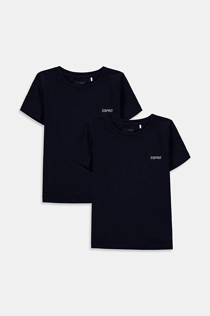 Pack de dos camisetas en 100 % algodón, NAVY, detail image number 0
