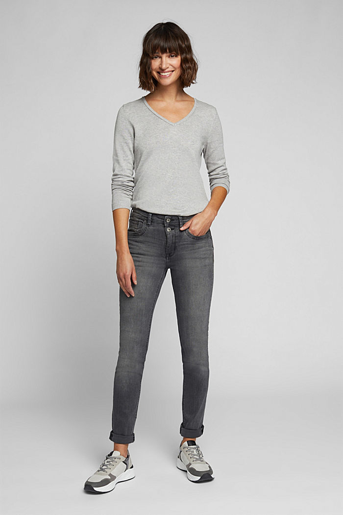 2-Knopf-Jeans mit Organic Cotton