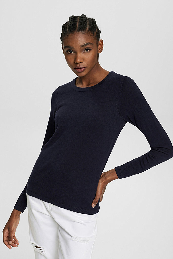 Fashion Sweater, NAVY, overview