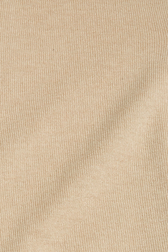Cardigan en coton biologique mélangé, BEIGE, detail image number 4