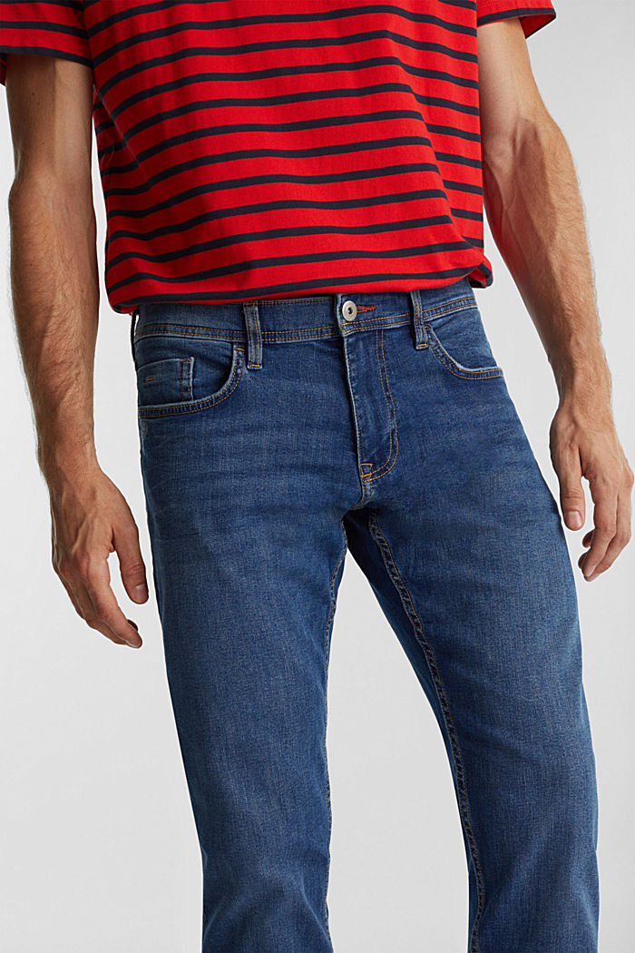 Basic-Jeans mit Organic Cotton, BLUE MEDIUM WASHED, detail image number 3