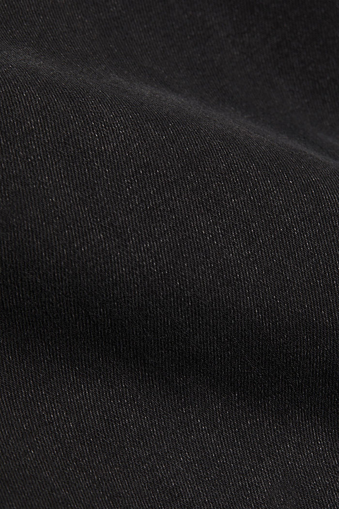 Basic jeans with organic cotton, BLACK DARK WASHED, detail image number 4