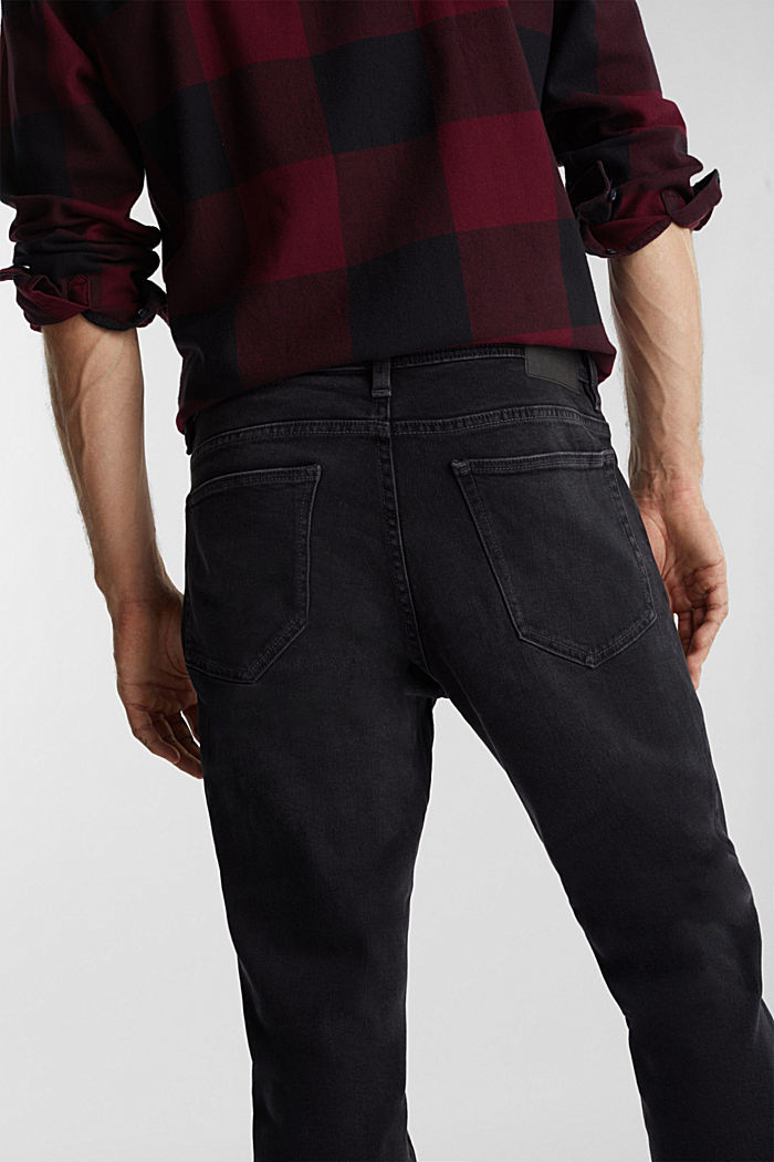 Stretch-Jeans mit Organic Cotton, BLACK DARK WASHED, detail image number 5