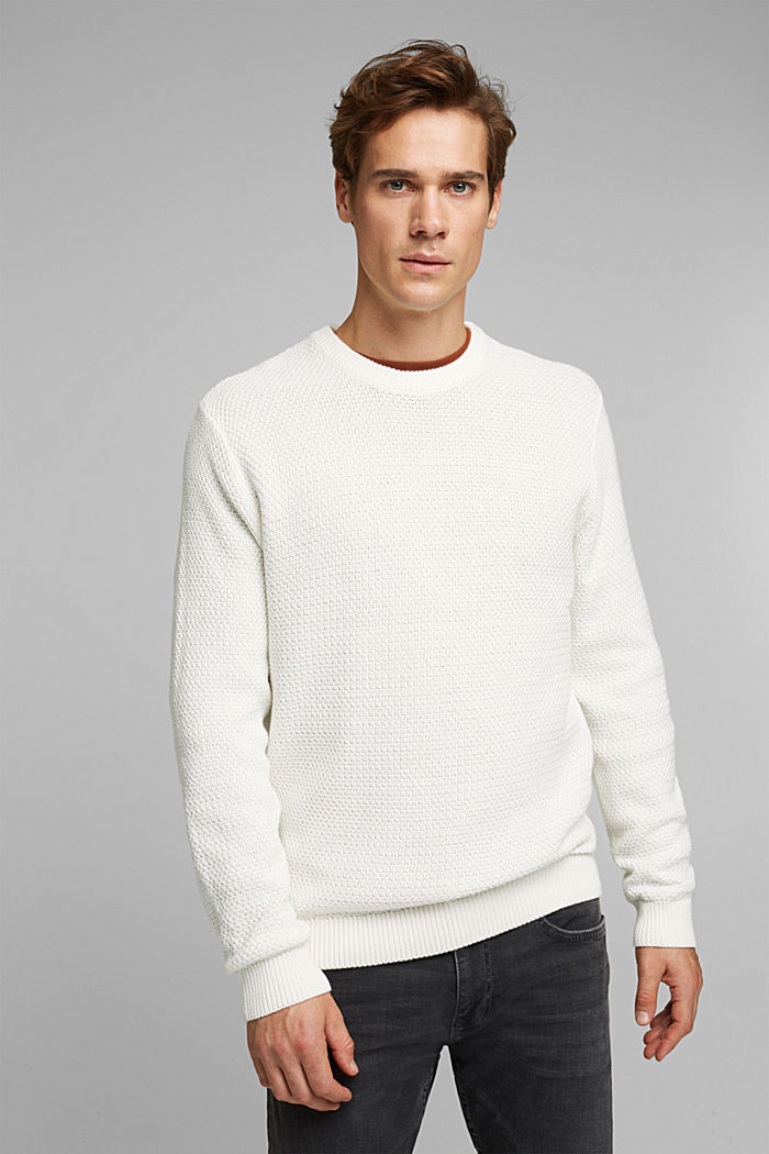 Sweter, 100% bawełny organicznej, OFF WHITE, detail image number 0