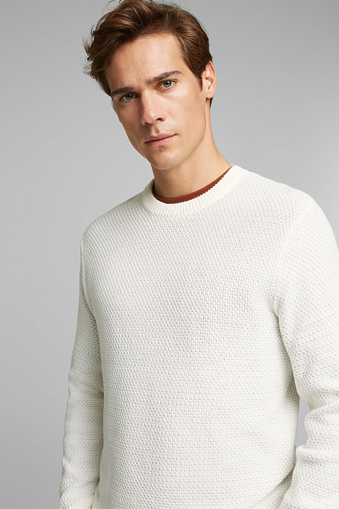 Sweter, 100% bawełny organicznej, OFF WHITE, detail image number 4