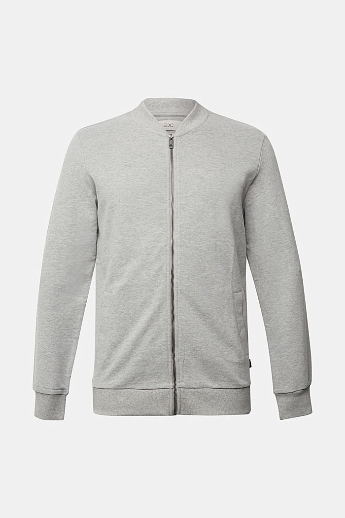 Sweat cardigan with a zip