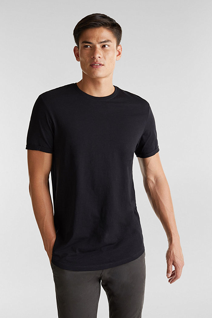 T-shirt en jersey, 100 % coton biologique, BLACK, detail image number 0