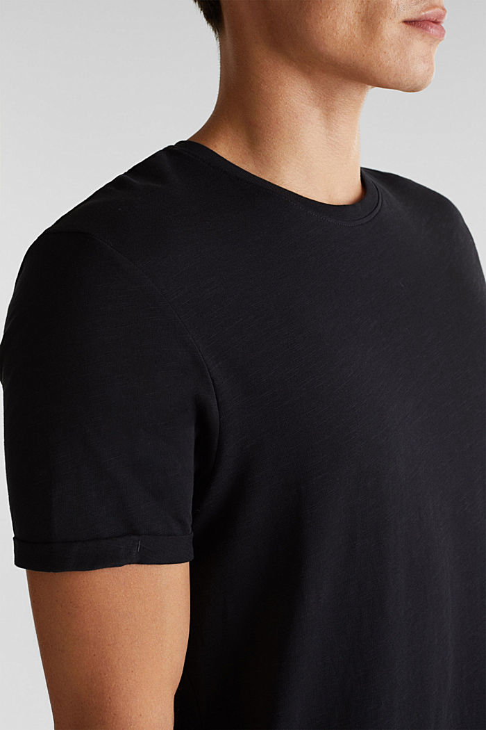 T-shirt en jersey, 100 % coton biologique, BLACK, detail image number 1
