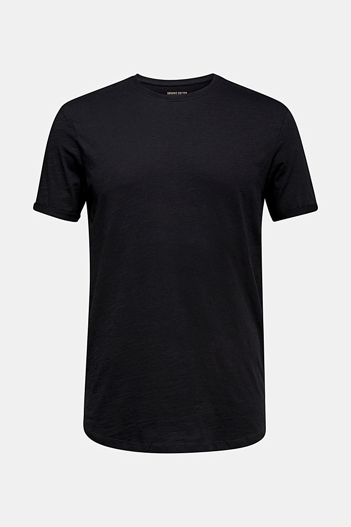 T-shirt en jersey, 100 % coton biologique, BLACK, overview