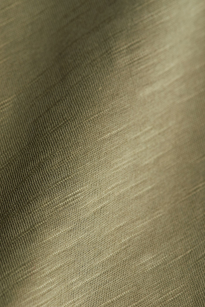 Jersey shirt van 100% biologisch katoen, KHAKI GREEN, detail image number 4