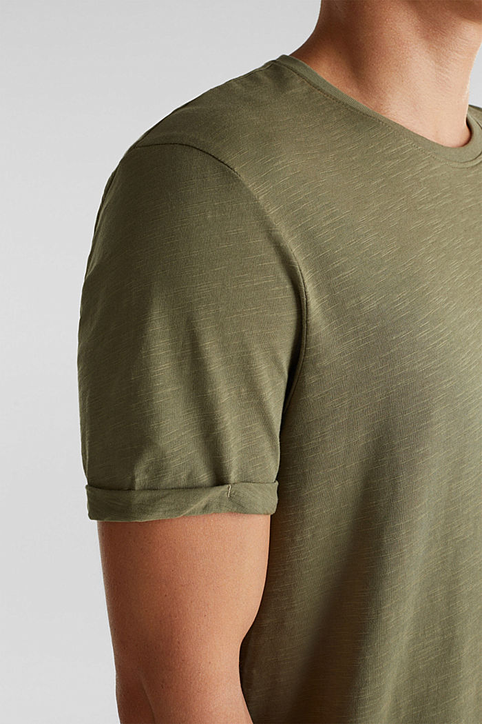 Jersey shirt van 100% biologisch katoen, KHAKI GREEN, detail image number 5