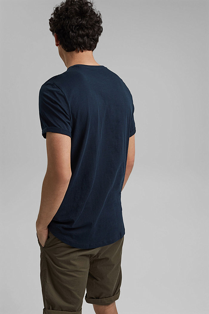 Jersey shirt van 100% biologisch katoen, NAVY, detail image number 3