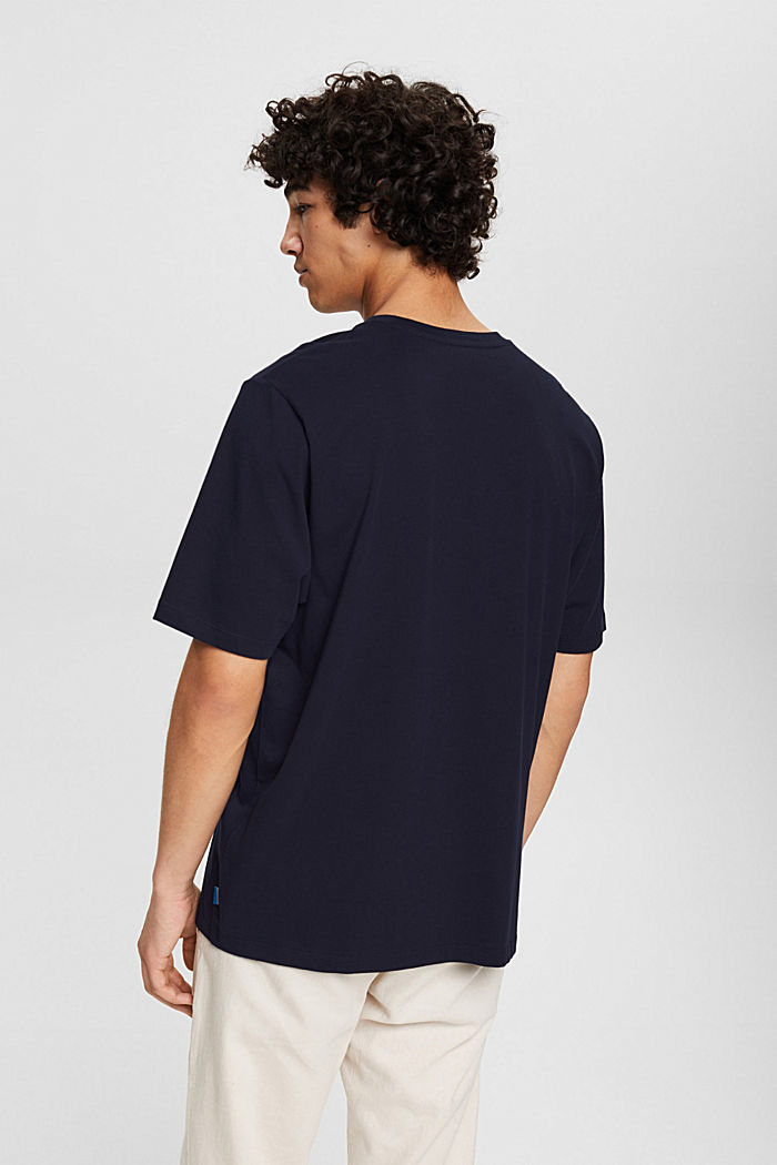 Jerseyowy T-shirt, 100% bawełny ekologicznej, NAVY, detail image number 3
