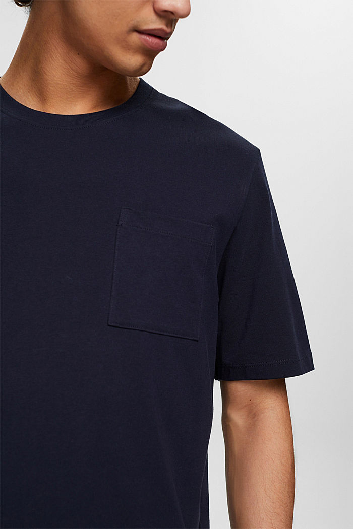 Jerseyowy T-shirt, 100% bawełny ekologicznej, NAVY, detail image number 1