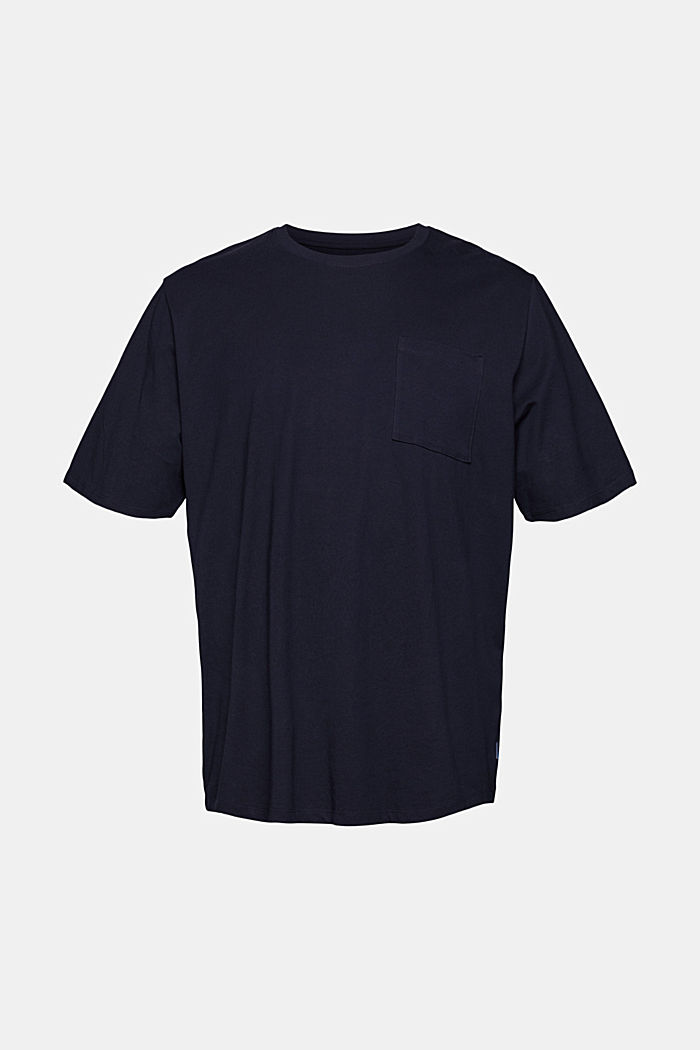 Jerseyowy T-shirt, 100% bawełny ekologicznej, NAVY, overview