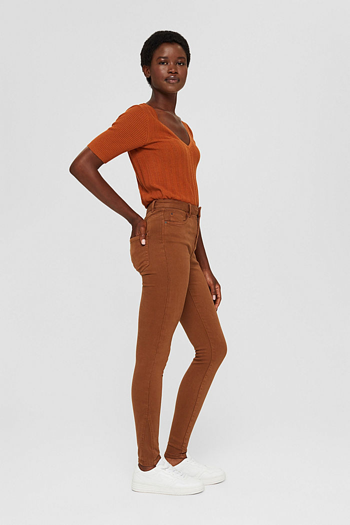 Soft high-waisted trousers with stretch