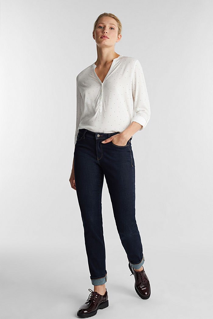 Henley blouse van LENZING™ ECOVERO™, OFF WHITE, detail image number 1