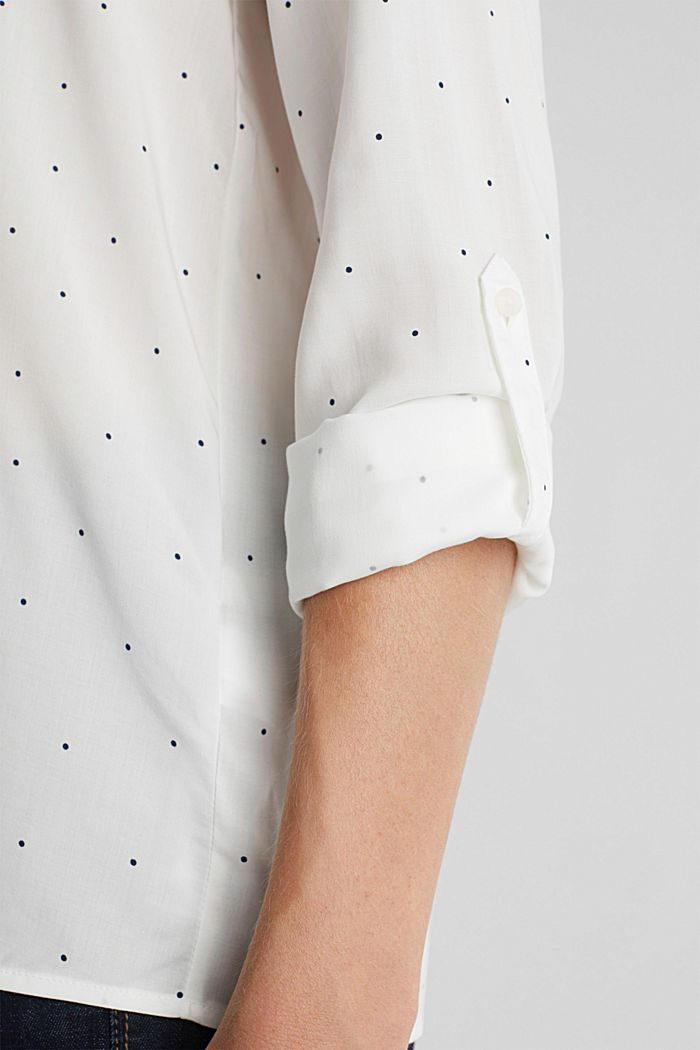Henley blouse van LENZING™ ECOVERO™, OFF WHITE, detail image number 2