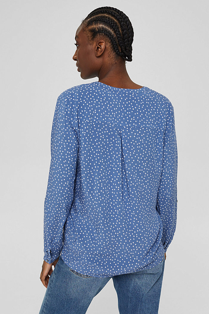 Henley blouse van LENZING™ ECOVERO™, BLUE LAVENDER, detail image number 3